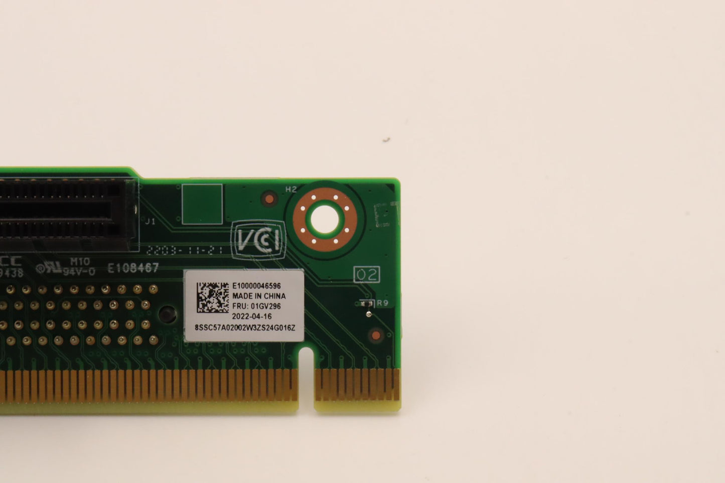 Riser Card, PCIe, 1 x8 and 1 x16 slots, rear