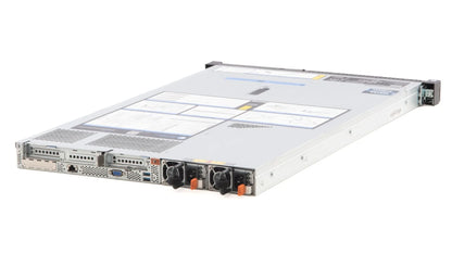 Internal cooling layout of Lenovo SR630 showing fan modules and air baffle for 1U chassis