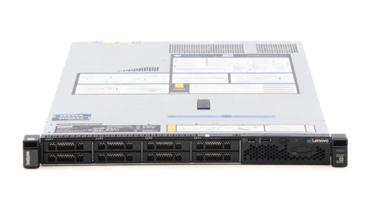 Rear view of Lenovo SR630 server showing connectivity ports and dual 1100W Platinum PSUs
