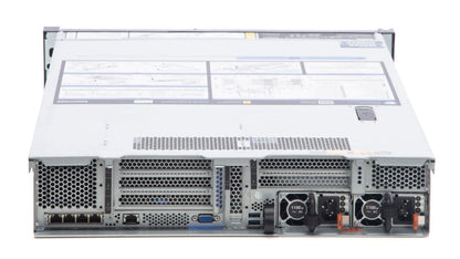 Front view of Lenovo ThinkSystem SR650 server with 8x 3.5-inch SAS drive bays